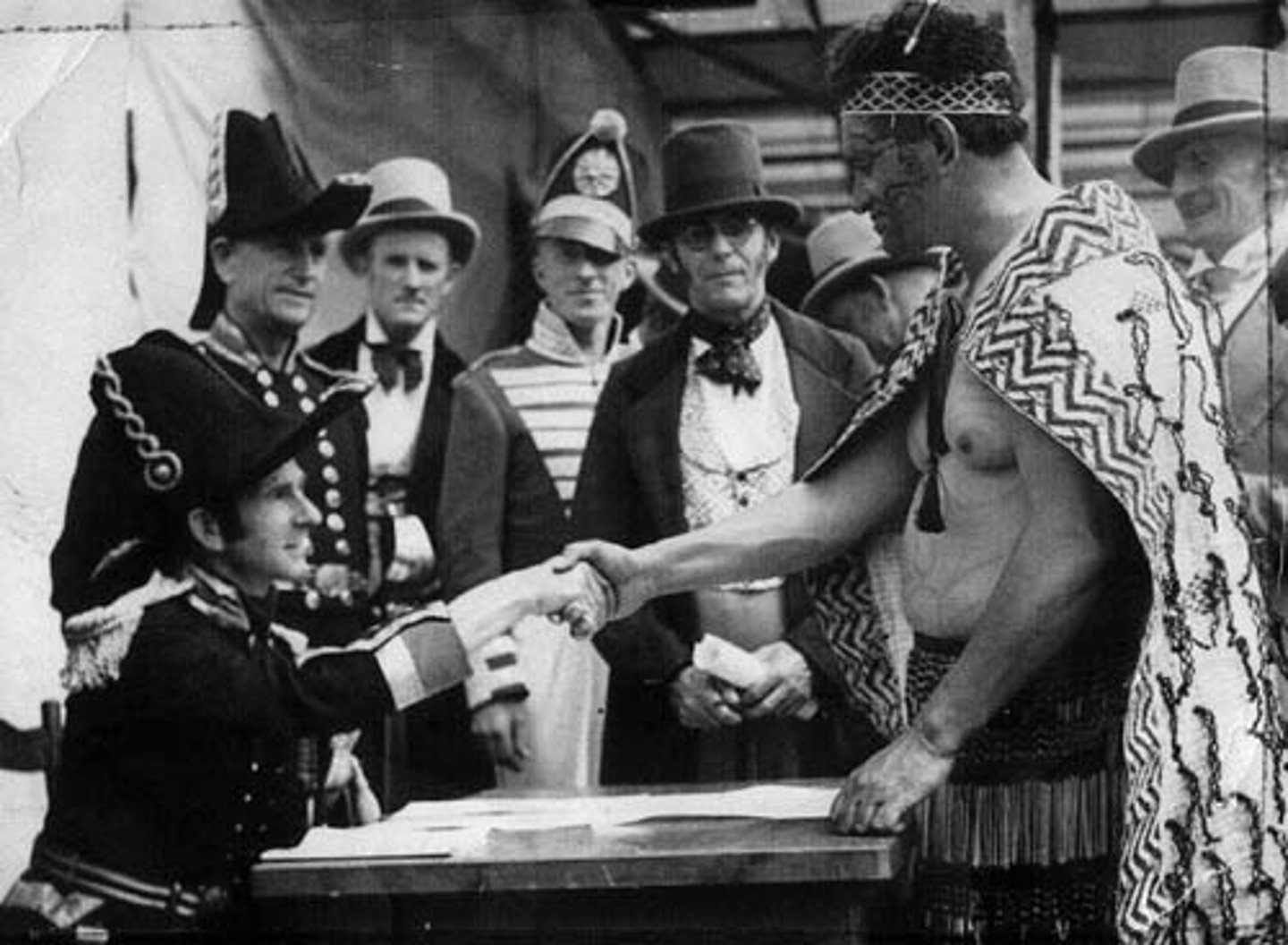 <p>Treaty signed by the British and Maori in 1840 giving Britain control over New Zealand.</p>