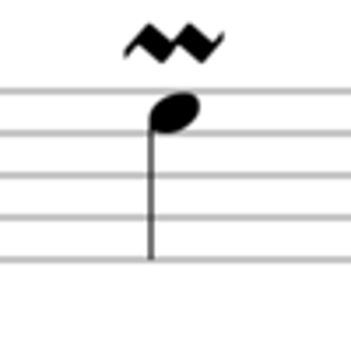 <p>A rapid ornament that has one upwards note then back to the original</p>