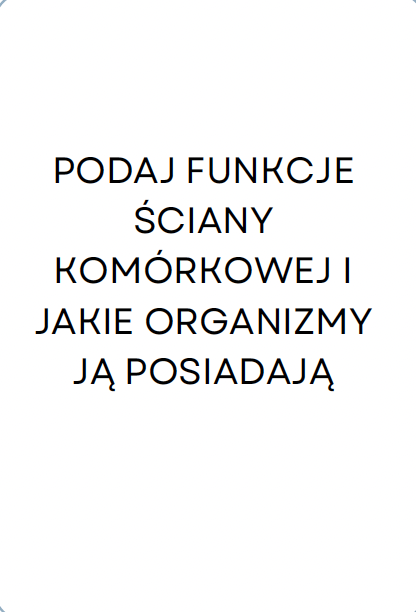 <p>FUNKCJE ŚCIANY KOMÓRKOWEJ </p>
