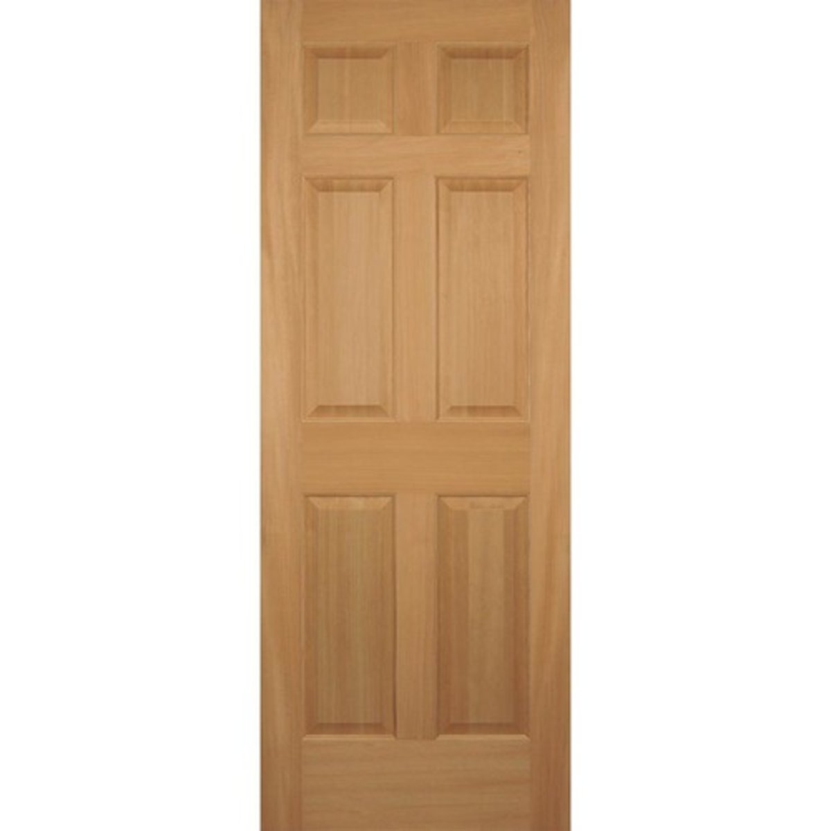 <p>a door having stiles, rails and sometimes mutins which form one or more frames around recessed panels</p>