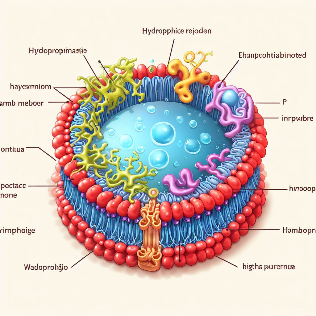<p>An integral protein embedded within the plasma membrane consists of a long chain of amino acids that spans across the lipid bilayer of the membrane. The hydrophobic regions of the protein are embedded within the lipid bilayer, while the hydrophilic regions are exposed to the aqueous environment on either side of the membrane.</p>