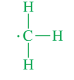 <p><span>when a molecule loses one electron, it then has a positive charge and one unpaired electron</span></p>