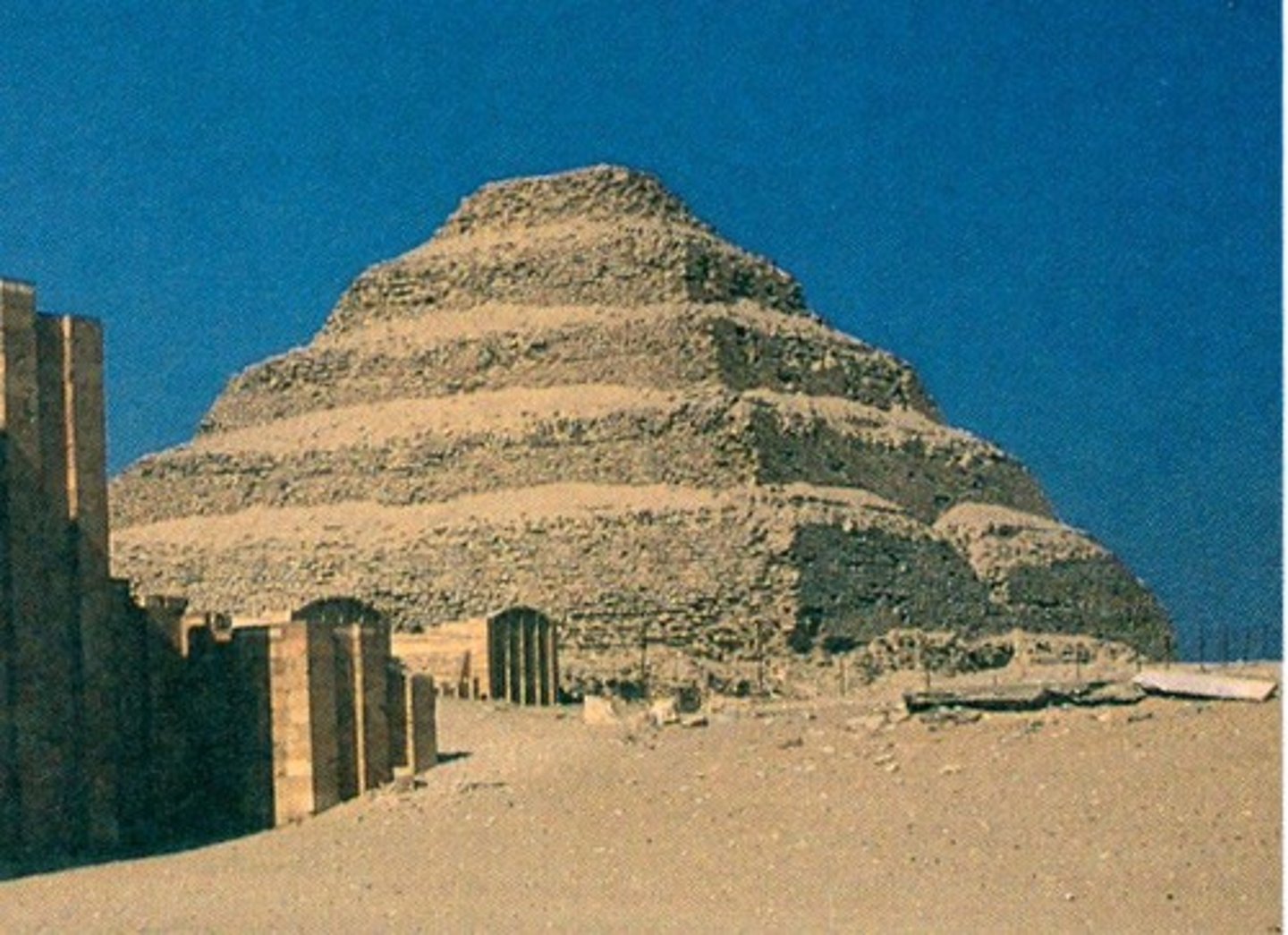 <p>First monumental stone structure, designed by Imhotep.</p>