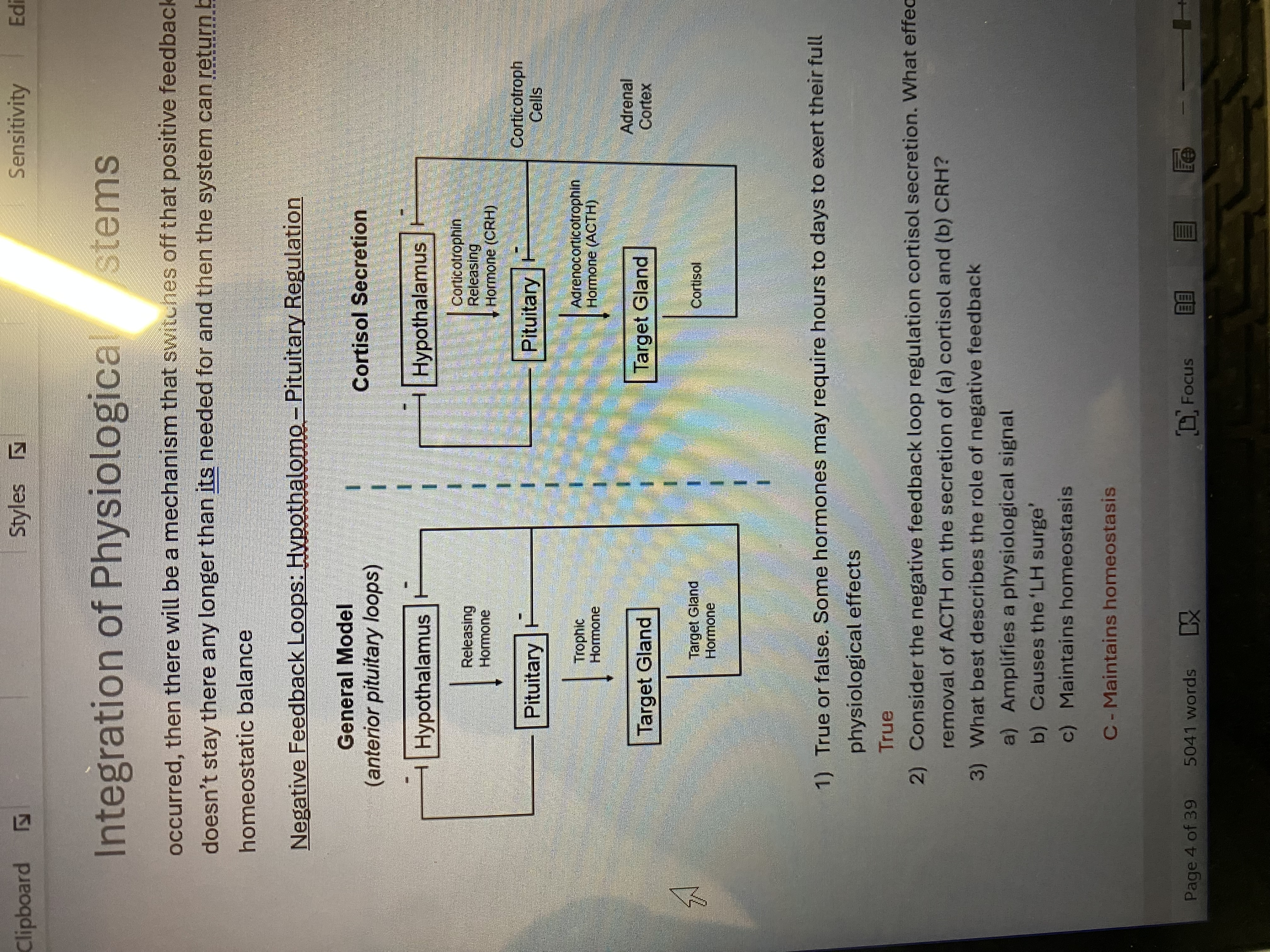 <p>Hypothalamo- pituitary regulation </p>