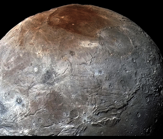 <p><span style="font-family: &quot;Gill Sans MT&quot;;">How did the red terrain on Charon form? It lies at the moon’s north pole.</span></p>