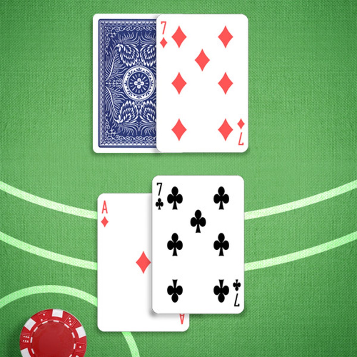 <p>You: 18</p><p>Dealer's Upcard: 7</p>