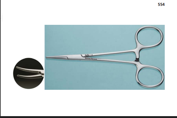 <p>Function: To clamp small vessels that must be occluded, crushed, or held firmly in place</p>