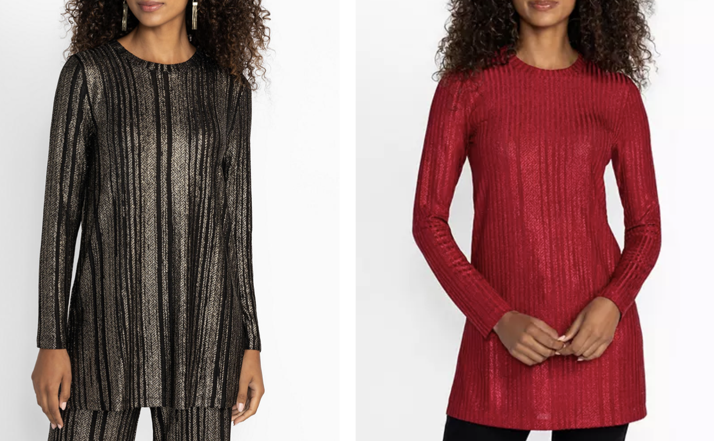 <p>JENNA METALLIC TUNIC</p>
