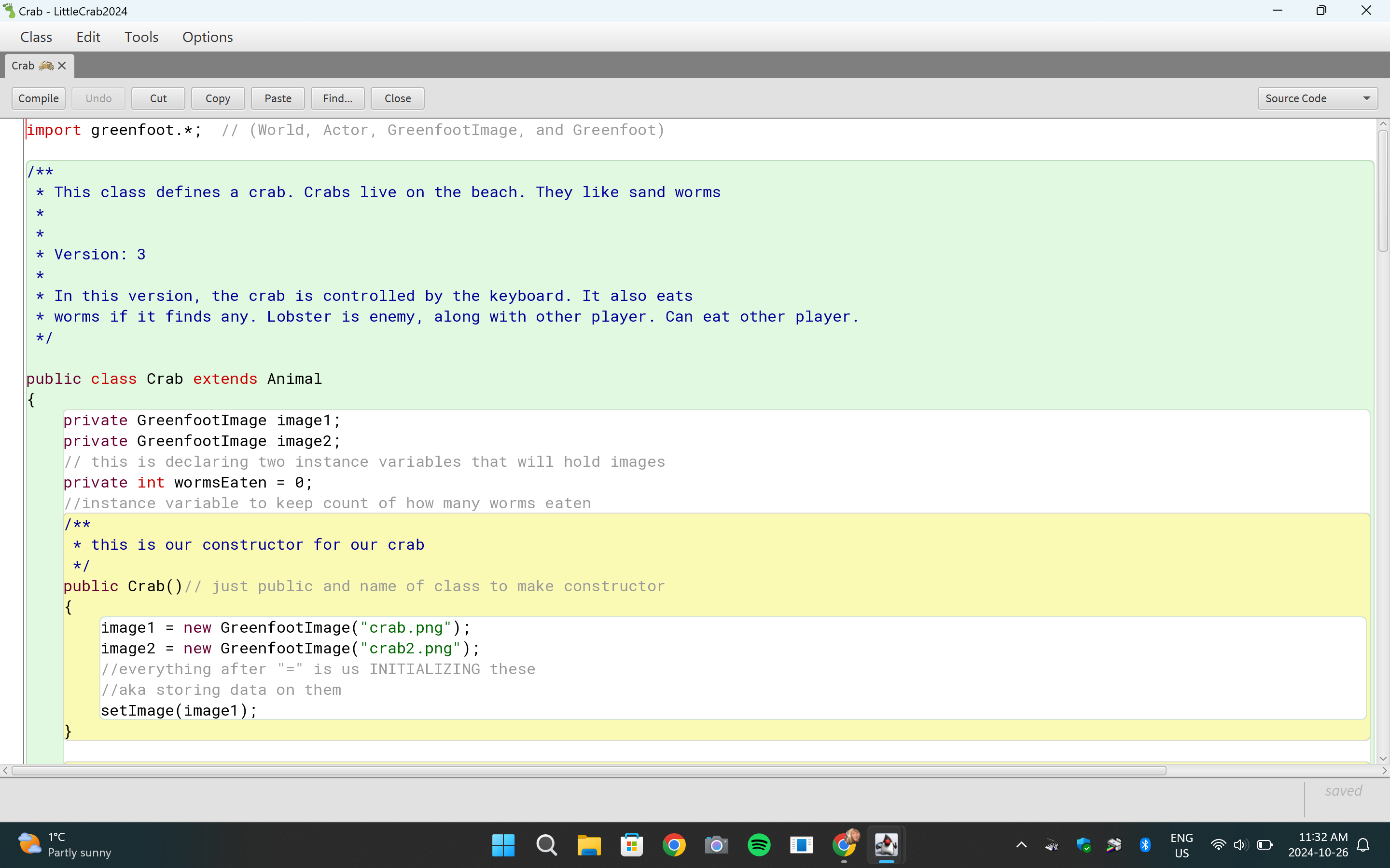 <p>The description of return type, method name and parameter list</p>