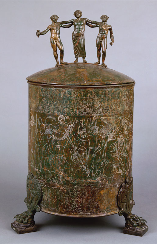 <ul><li><p>Container for woman's toiletries</p></li><li><p>An inscription says that a local noblewoman gave this to her daughter</p></li></ul><p></p>