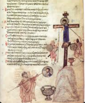 <p>Chludov Psalter - “Crucifixion and Iconoclasts”</p>