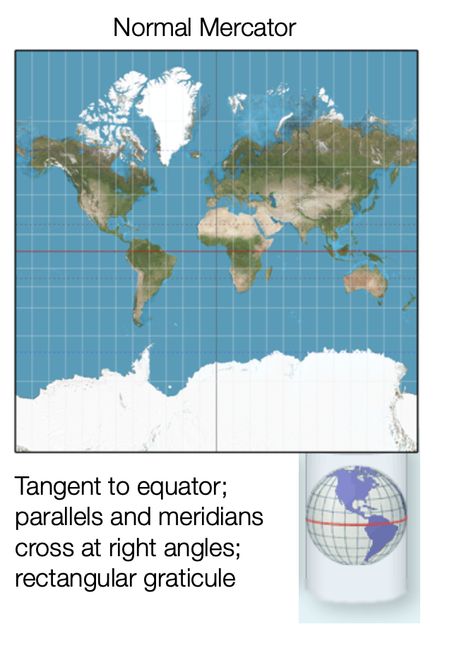 <p>Conformal Map, tangent to Equator&nbsp;</p>