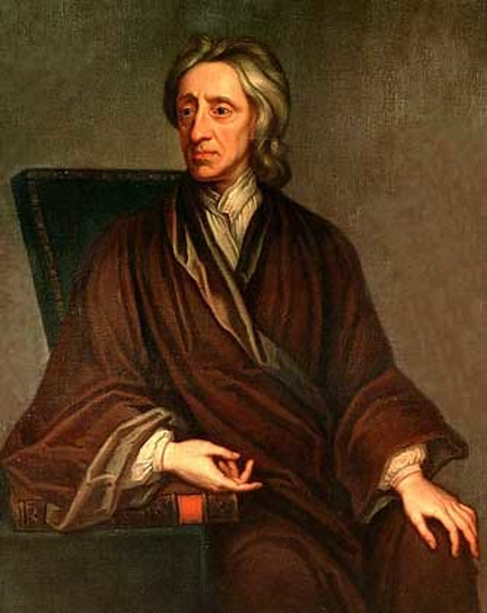 <p>Political theorist who defended the Glorious Revolution and conceived a society composed of individuals driven by self-interest and argued that the state originated with the consent of the governed rather than in divine right or tradition.</p>