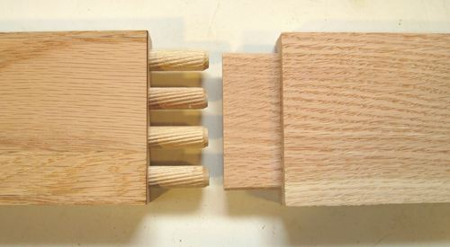 <p>A piece of dowel rod is drilled through. Can withstand great pressure.</p>