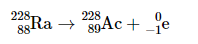 <p>When an element loses a beta particle (0/-1e)- atomic # goes up by one (neutron→ proton)</p>