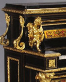 <p>a cast brass, chiseled and gold-gilded decorative mountings for furniture</p>