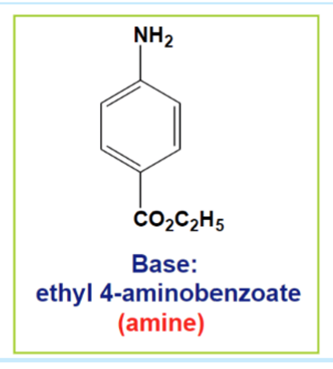 <p>ethyl-4-aminobenzoate</p>