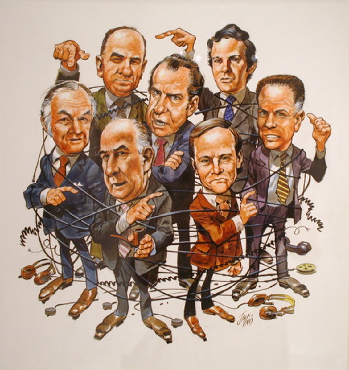 <p>people whose job it was to stop leaks of what Nixon was trying to achieve from being let out of the White House</p>