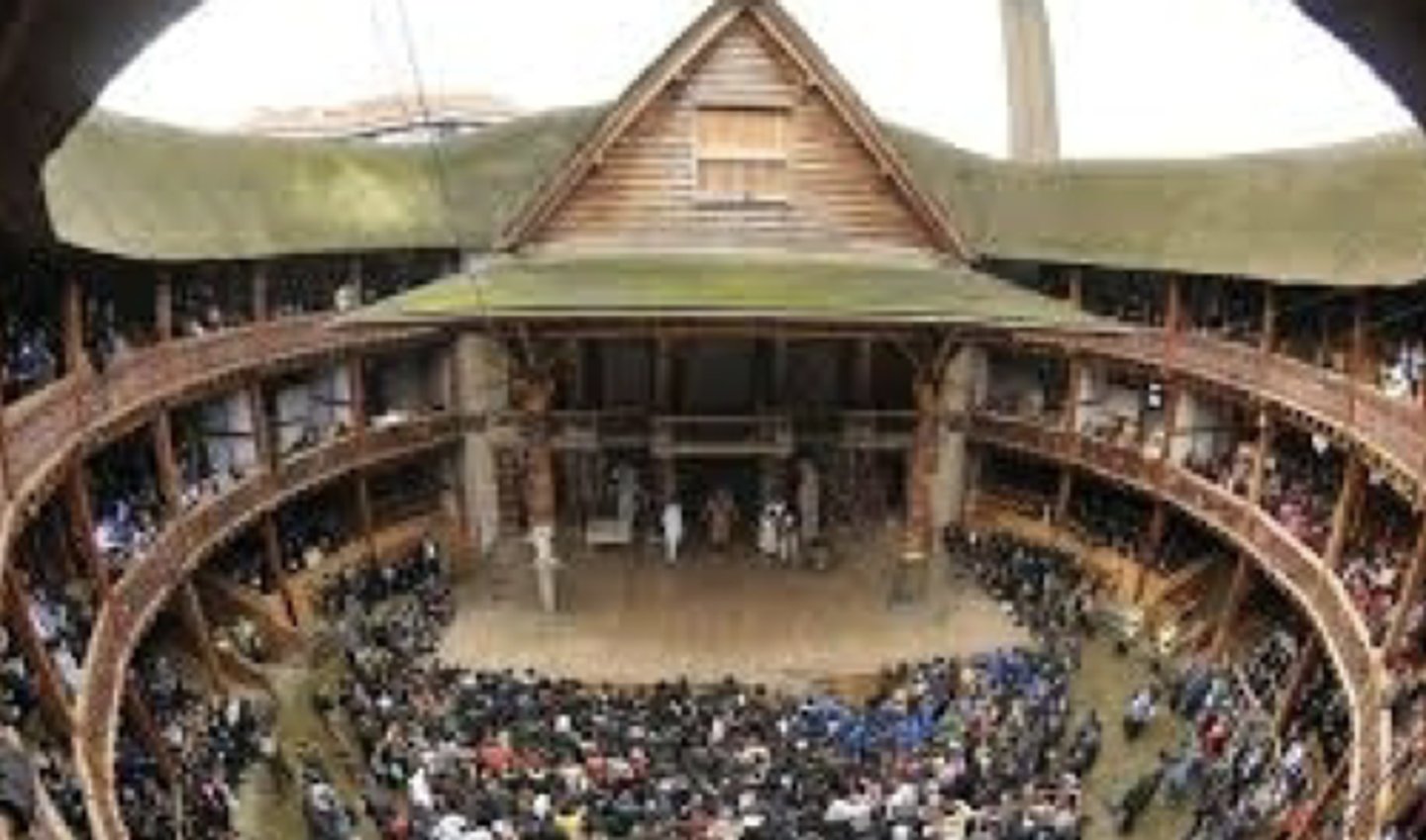 <p>• Audience on 3 sides of stage </p><p>• No arch </p><p>• Actors can enter from the aisles </p><p>• Actors can enter from the vomitories (or voms) that come from beneath the audience </p><p>• Relies on acting, costumes, props rather than elaborate sets </p><p>• Proscenium Thrust Stage: Defined arch but with a larger amount of stage space extending into the audience</p>
