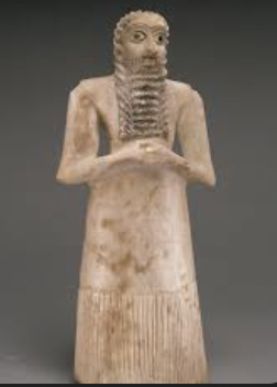 <p>Standing male worshipper, from Eshunna (modern Tell Asmar)</p>