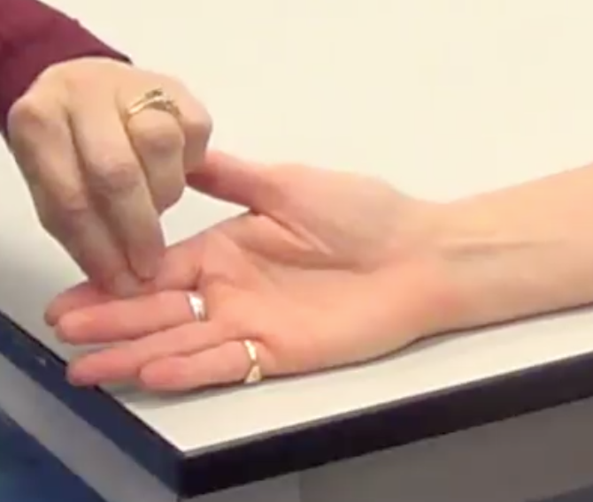 -Same position as grade 3,4,5 with forearm in supine
-Flexor digitorum profundus (palpate on the palmer aspect of the middle phalanx)