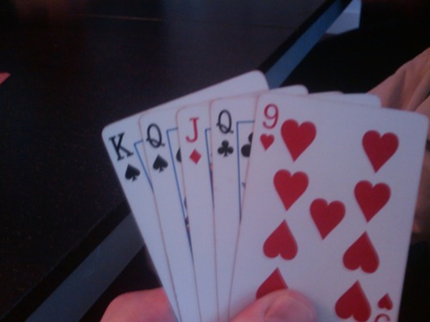 <p>(n) a card game</p>