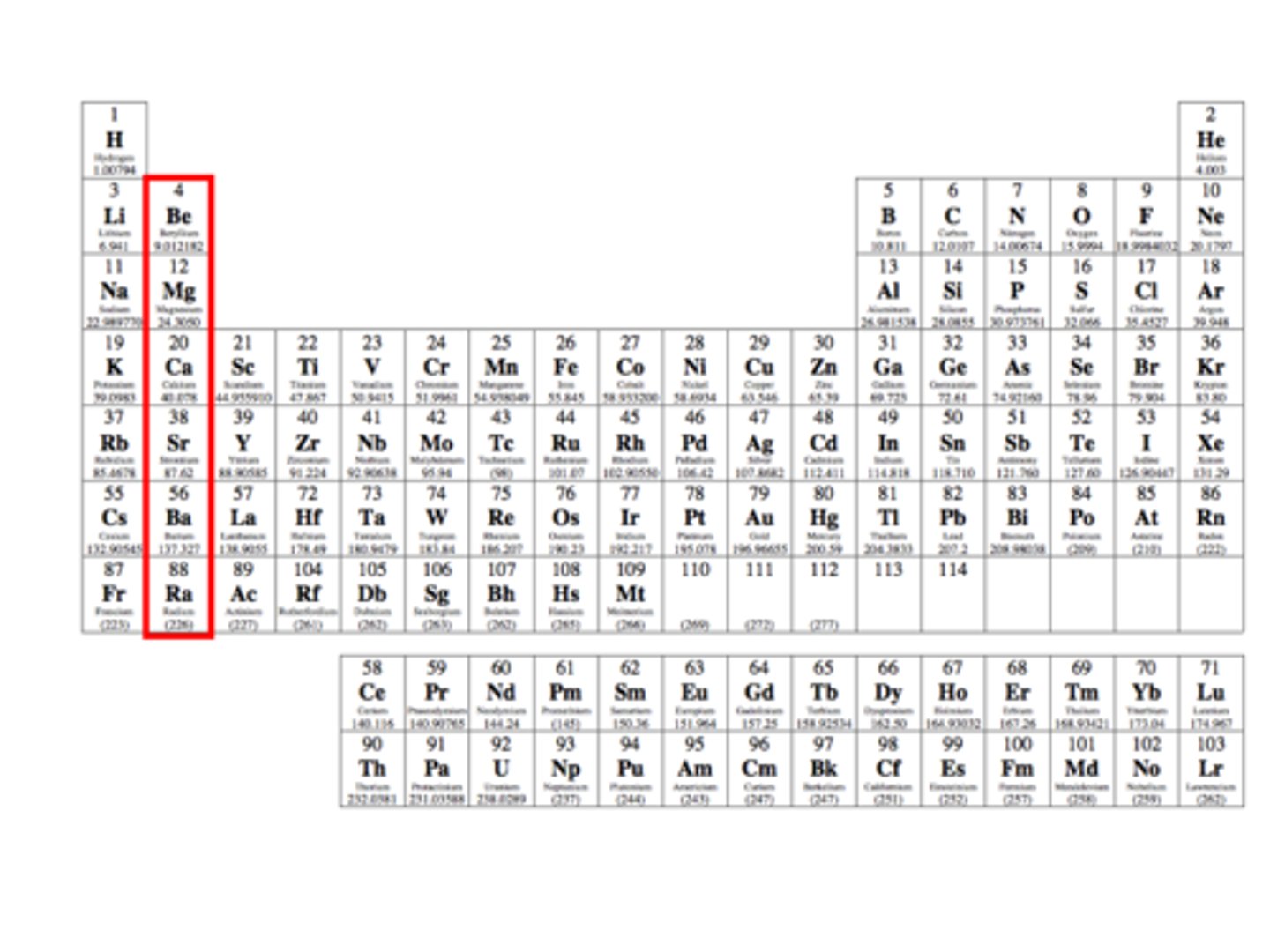 <p>Name given to group two of the periodic table.</p>