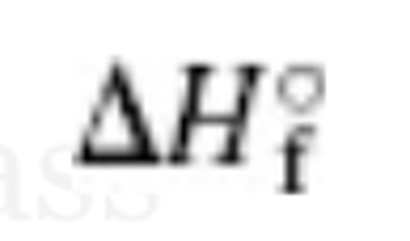 <p>the energy change of one mole of a substance, (delta H of, kJ/mol)</p>