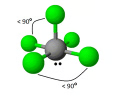 <p>Electrons group: 6</p><p>Bonding groups: 5</p><p>Lone pairs: 1</p>