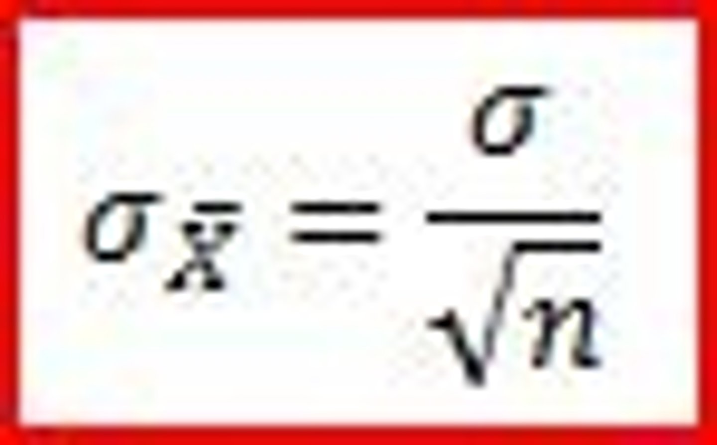<p>the standard deviation of a sampling distribution</p>