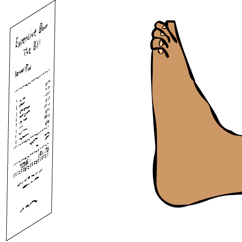 <p>foot the bill</p>