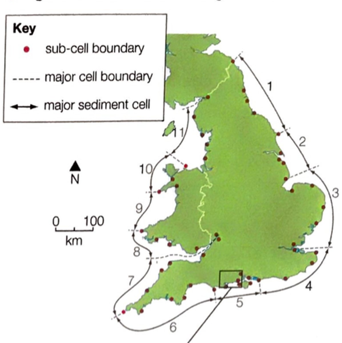 <p>They are smaller, distinct sections within a sediment cell that are often used as the specific focus for planning coastal management projects.</p>