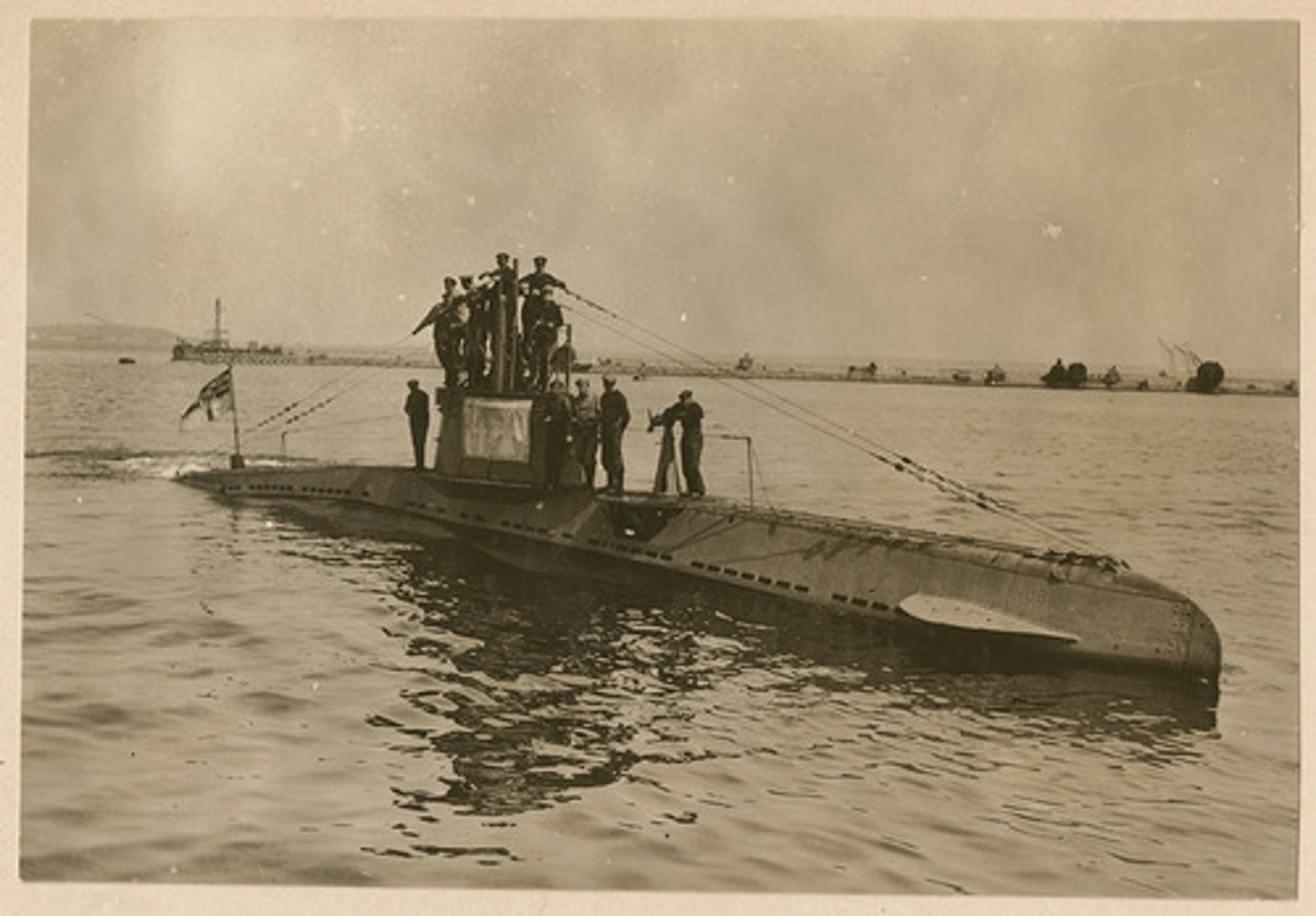 <p>German submarines used in World War I</p>