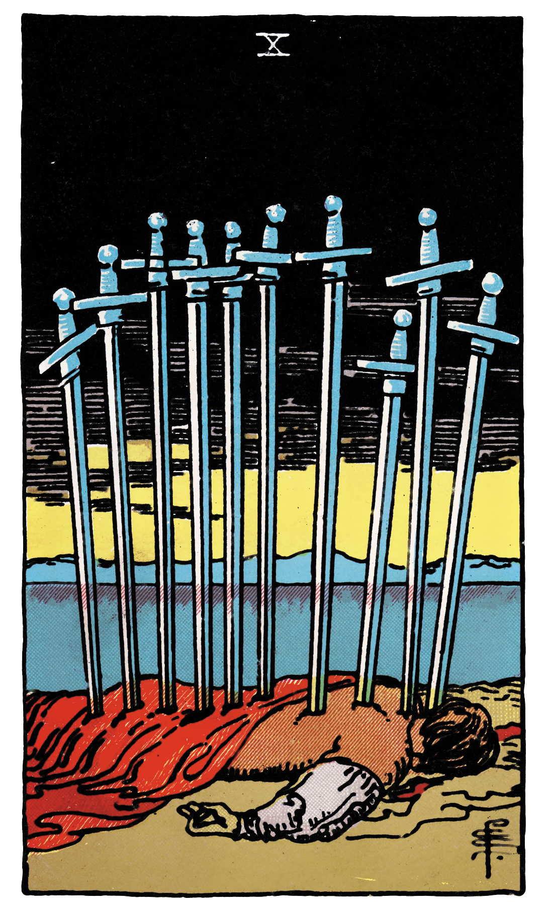 <p>X of Swords</p>