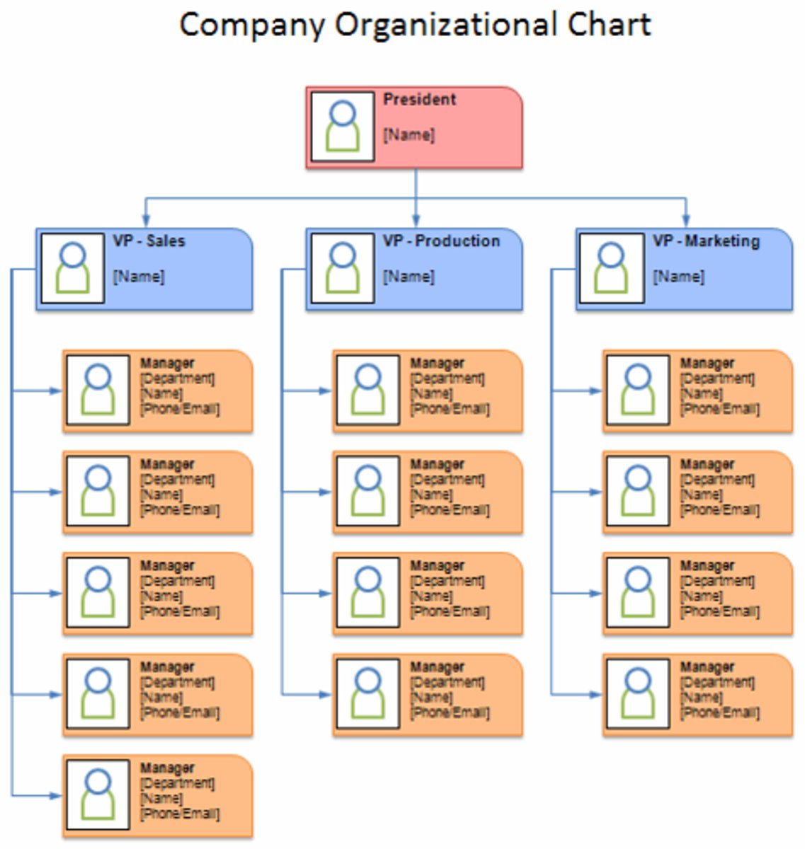 <p>visual that shows relationship among people and divides organization's work, shows who reports to who</p>