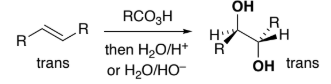 <p>RCO<sub>3</sub>H then H<sub>2</sub>O/H<sup>+</sup> or H<sub>2</sub>O/ <sup>-</sup>OH</p>