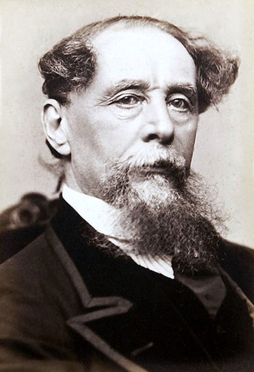 <p>English writer whose novels depicted and criticized social injustice (1812-1870); Wrote "A Christmas Carol", "Oliver Twist", and "Great Expectations".</p>