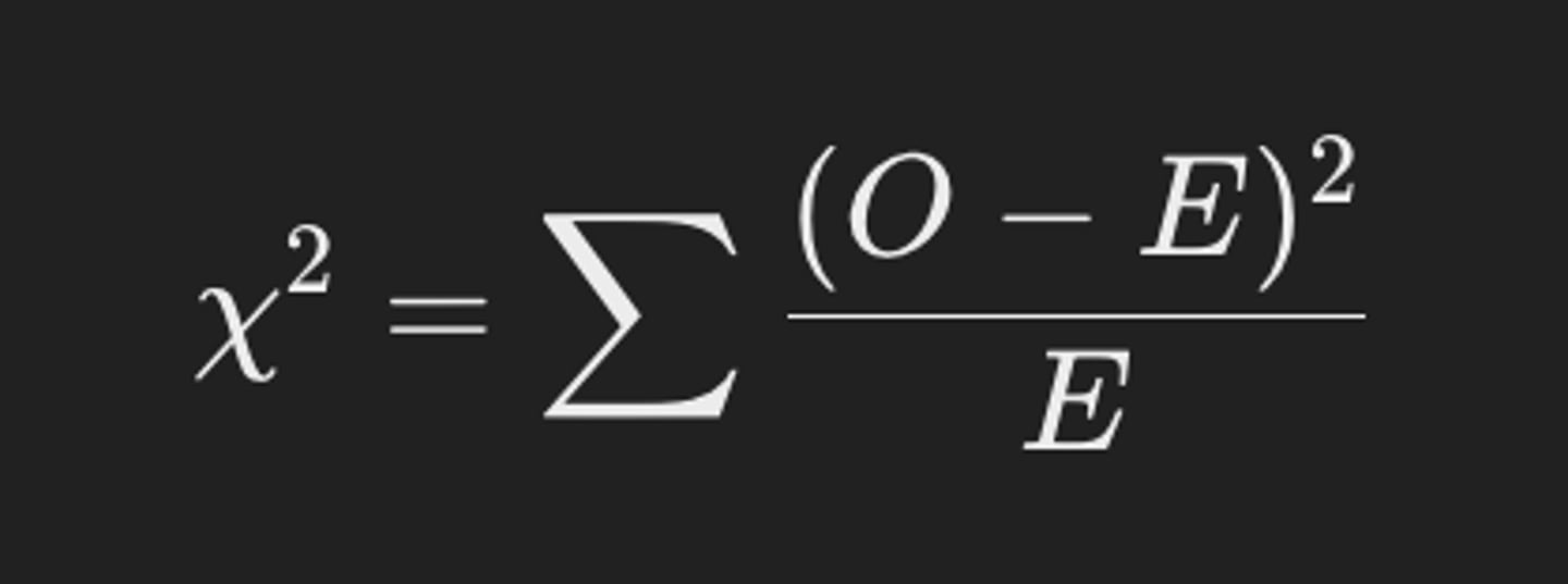 <p>- O represents the observed results</p><p>- E represents the expected results</p>