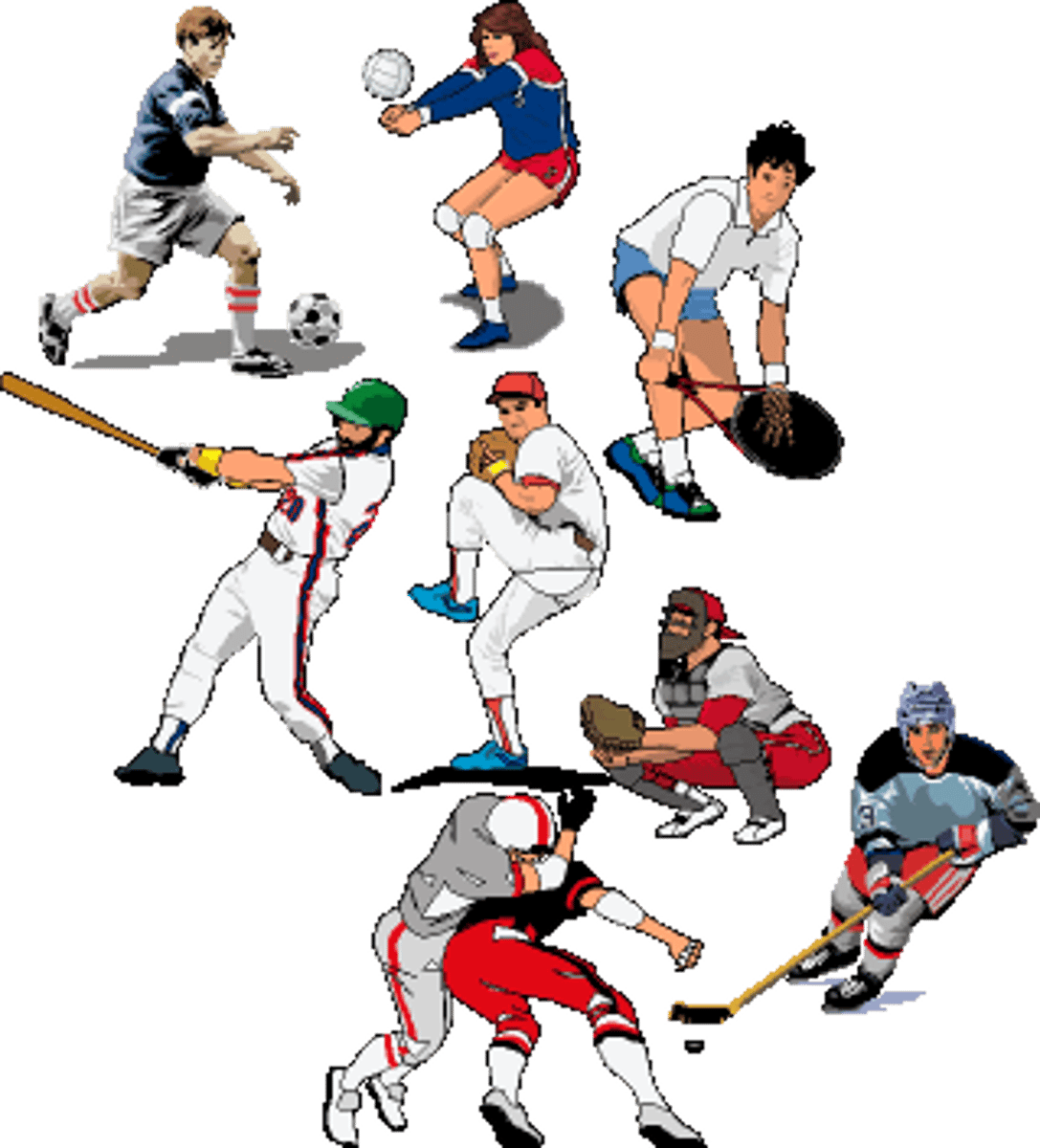 <p>to play (a sport or a game) *(gare)</p>