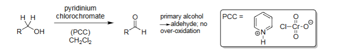 <ul><li><p>1° alcohols → <strong>aldehydes</strong> (no over-oxidation).</p></li><li><p>2° alcohols → <strong>ketones</strong>.</p></li><li><p>Works under anhydrous conditions.</p></li><li><p>Milder than Jones/KMnO₄.</p></li></ul><p></p>