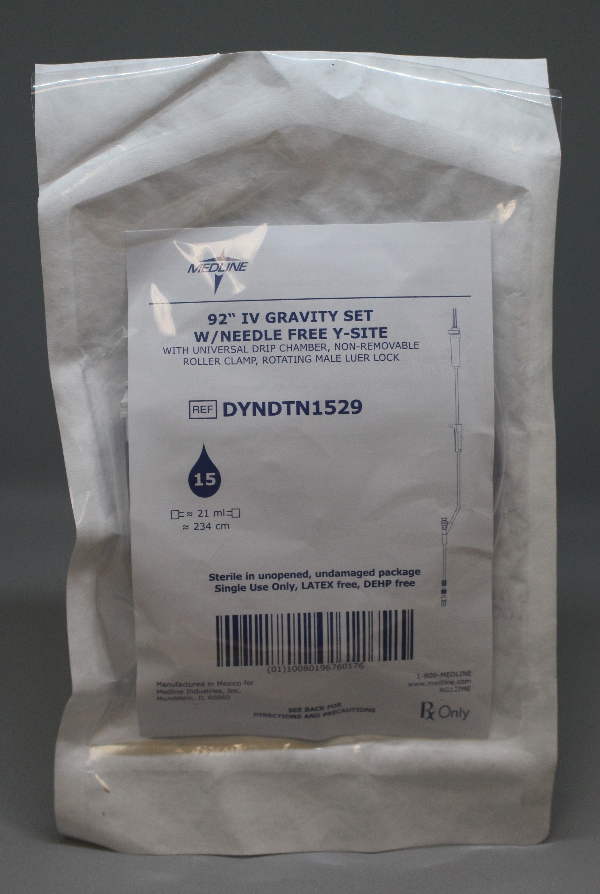 <p>Directions:: Round and record your answer appropriate for the skill </p><p>Order: 0.9%NS 150mL/hr continuous</p><p>Tubing drop factor: See picture for IV tubing package</p><p>What is the gravity flow rate you will use to infuse the 0.9%NS?</p>