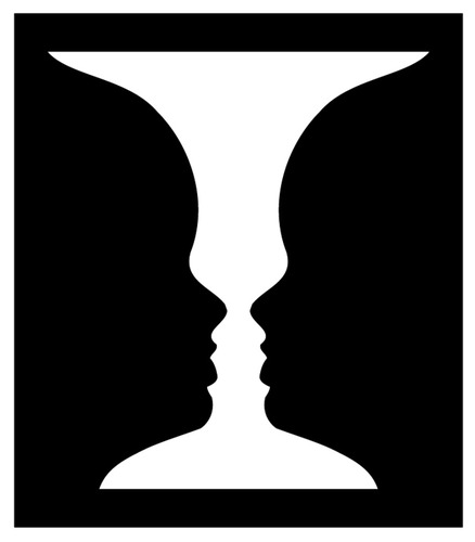 Definition: Visual grouping necessary to identify objects from a background.

Application: (See Image) Do you see two faces, a case, or both?

DiBernardo
