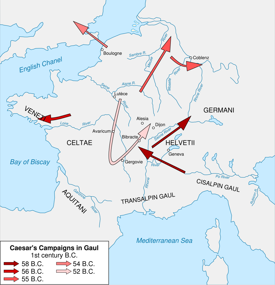 <p>58 BCE - 49 BCE - Gallic Wars (All Facts)</p>