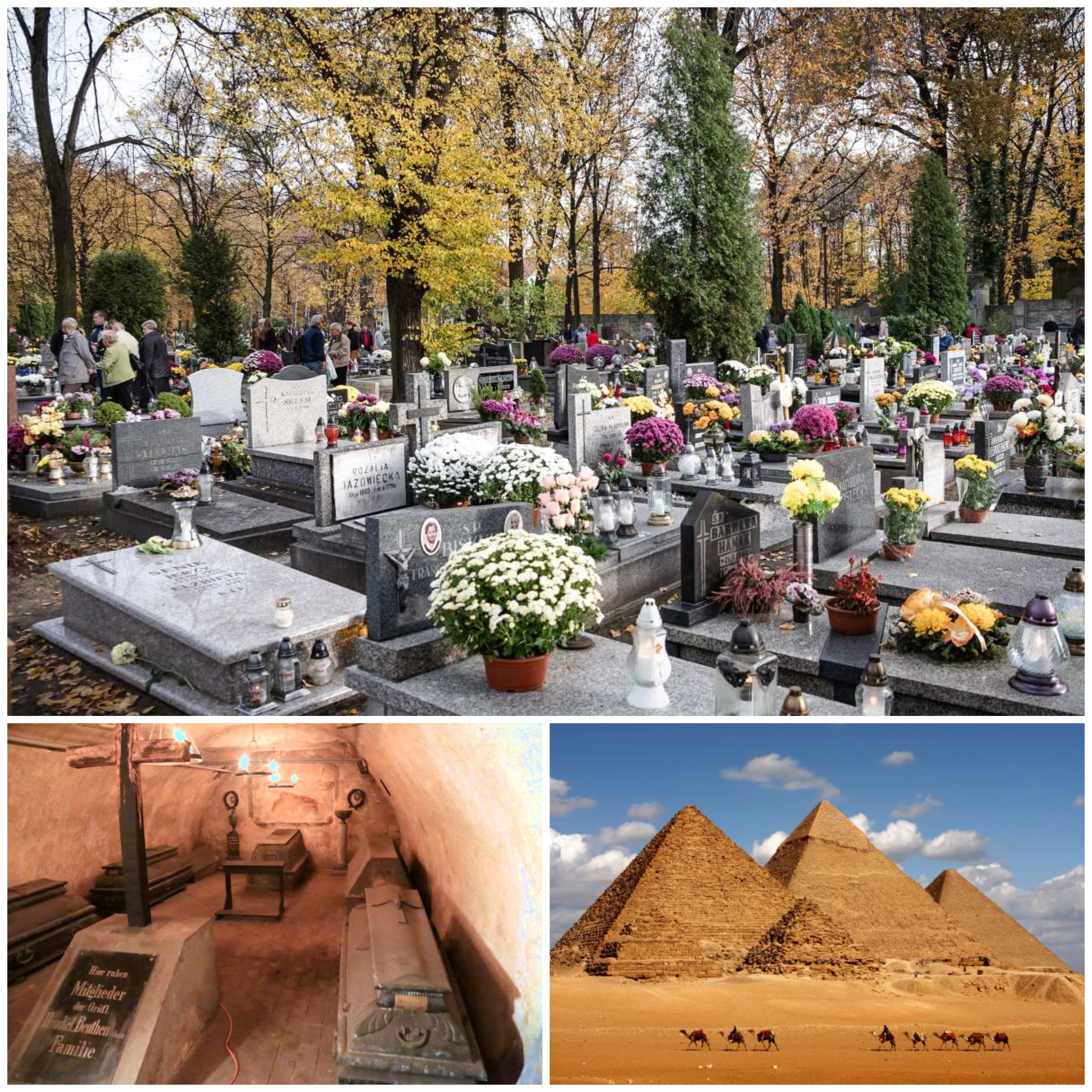 <p>Architektura nagrobkowa obejmująca grobowce, piramidy, cmentarze, krypyty, kurhany, groby</p>