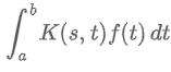 <p>A definite integral of f w.r.t. 1 variable leads to a function of the other variable</p><p>e.g. transform function f of the variable t into a function F of variable s</p>