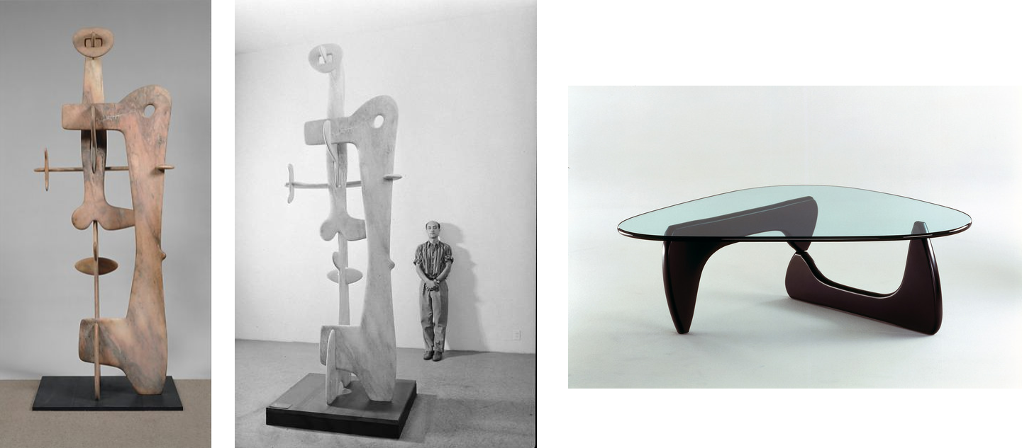 <ul><li><p><span>publicly accessible furniture and architecture.</span></p></li><li><p><span>abstract works largely in stone based on organic and geometric forms</span></p></li><li><p><span>kouros, noguchi table</span></p></li></ul><p></p>