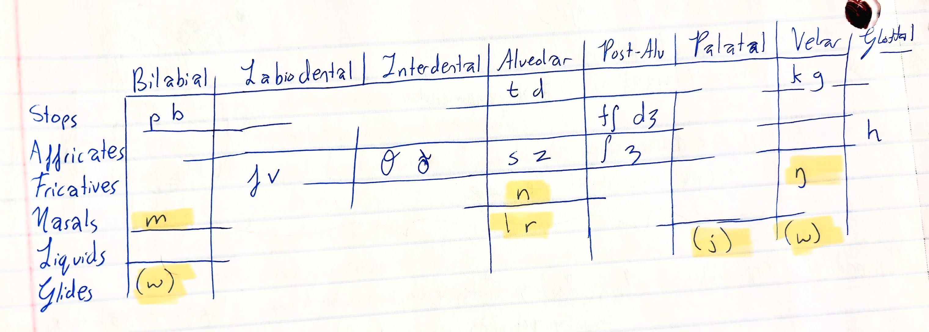 <p>Which natural class defines these sounds?</p>