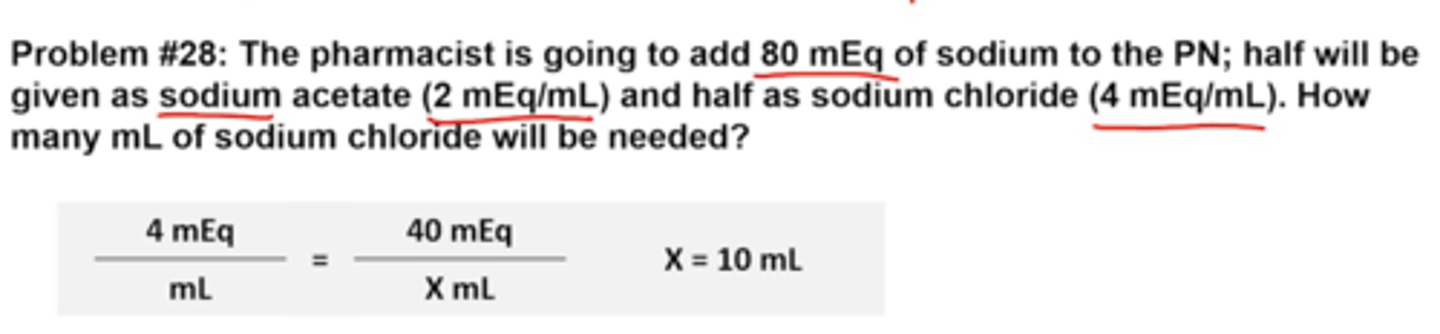 <p>half of 80 = 40 thats why we us eit</p><p>10 mL</p>