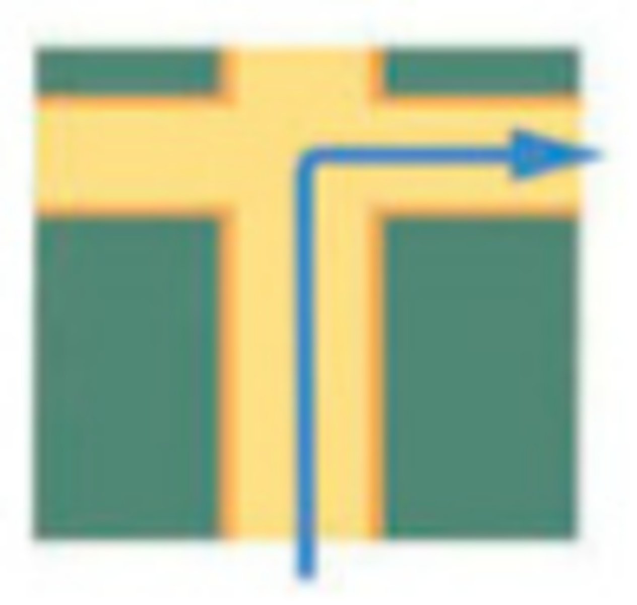 <p>Turn right</p>