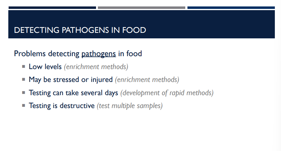 <p>What are the overall problems of detecting <strong>pathogens </strong>in food and their solutions?</p>
